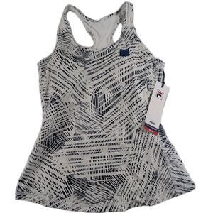 FILA Women's Size XS Foul Line Racerback Tennis Tank Top With Built In Bra NWT